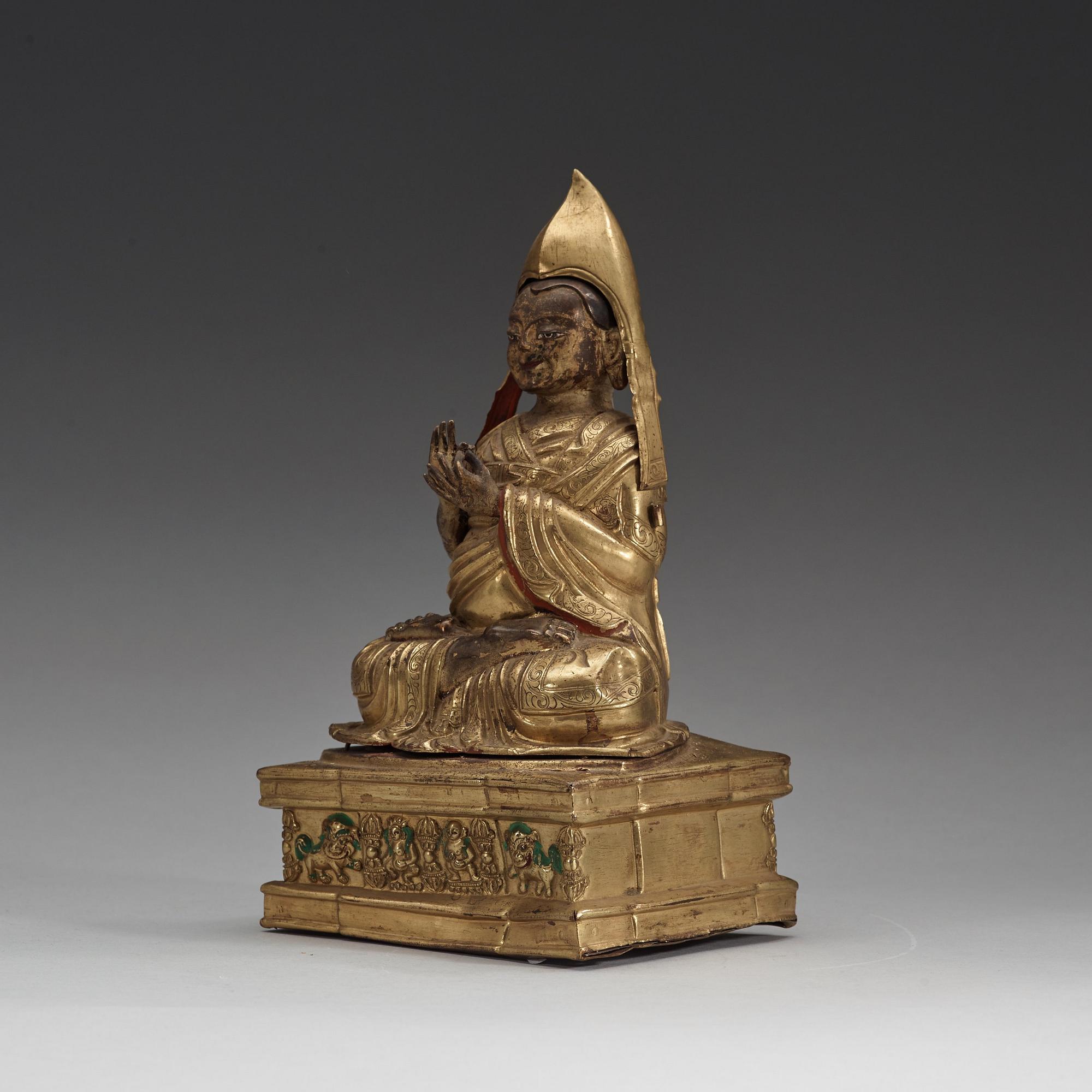 TSONG KAPA, förgylld. Mongoliet, 1700-tal.