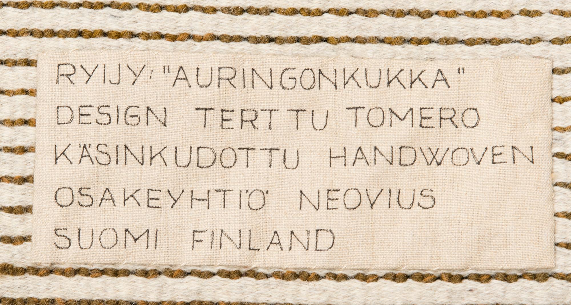 TERTTU TOMERO, RYIJY, Neovius oy. Noin 92x153 cm.