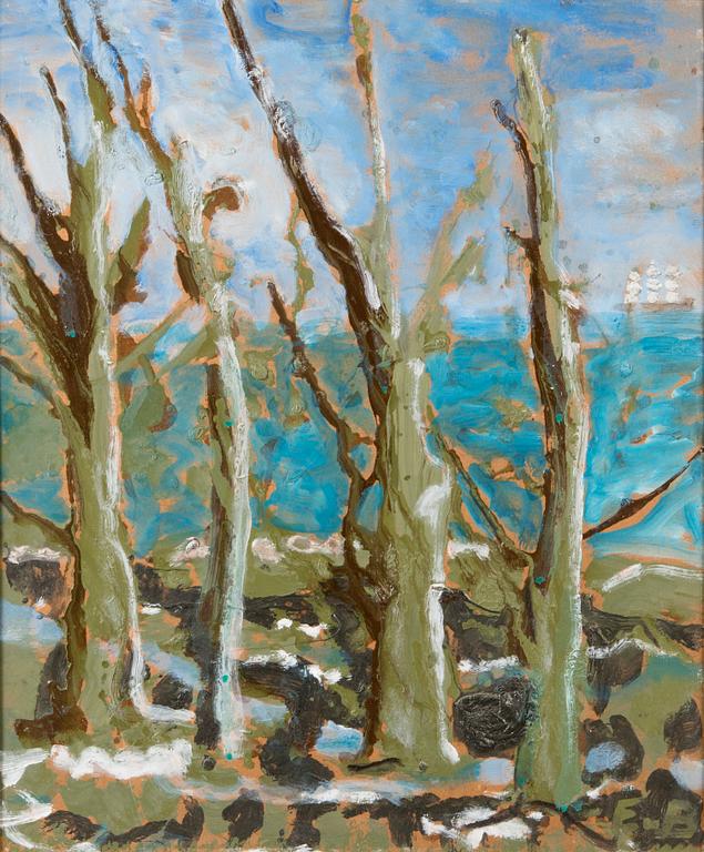EERO VON BOEHM, oil on wood, signed.