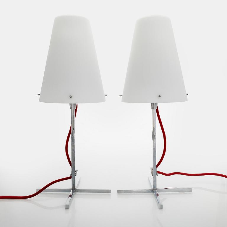 Hannes Wettstein, Bordslampor, ett par, "Thuban Tavolo", Nemo, Italien, 2000-tal.