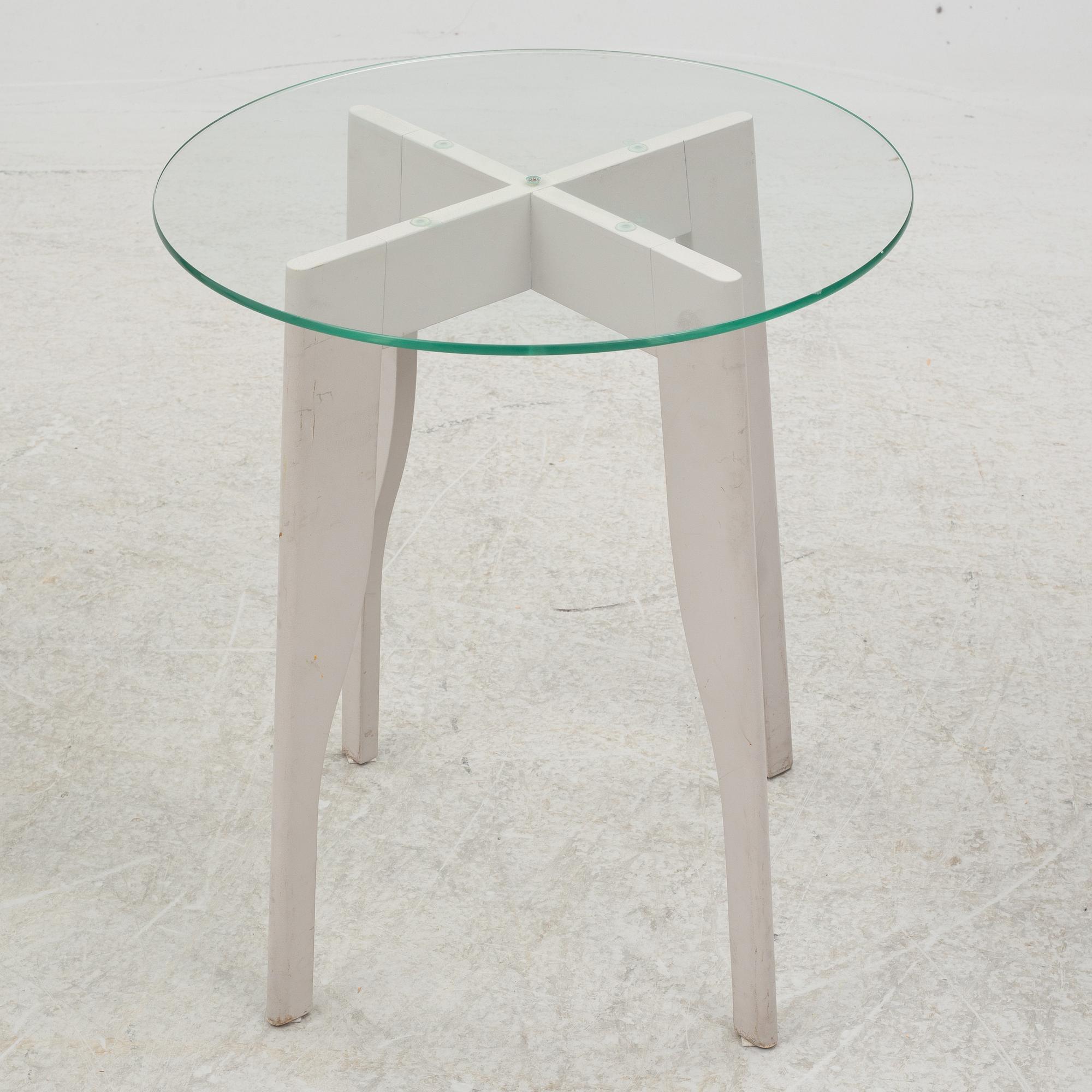 Three end tables from Norrgavel, Sweden, 21st century.