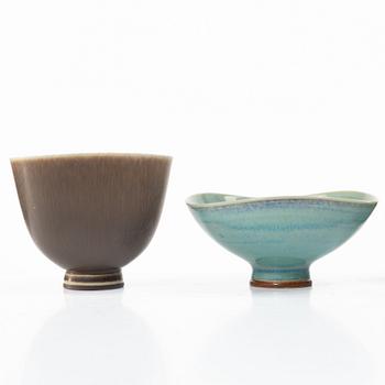 Berndt Friberg, & Stig Lindberg, a set of five stoneware bowls, Gustavsbergs Studio, 1950s–60s.