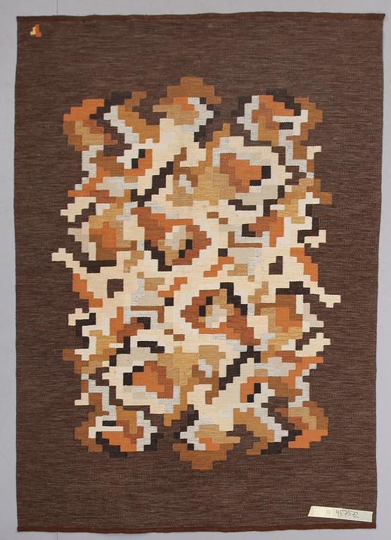 MATTA, rölakan, Erik Lundberg, Vävaregården, 1960-/70-tal, monogrammärkt. 237 x 167 cm.