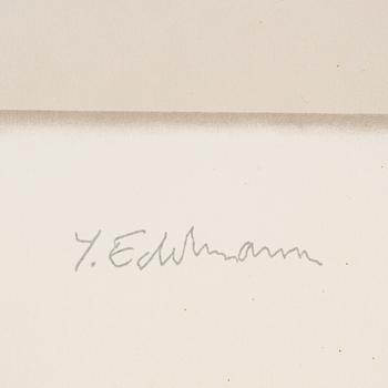 Yrjö Edelmann, lithograph in colours, stamped signature HC.