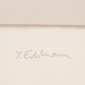 Yrjö Edelmann, lithograph in colours, stamped signature HC.