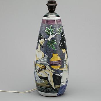 GOLVLAMPA, keramik. Marian Zawadzki, Tilgmans, monogramsignerad.
