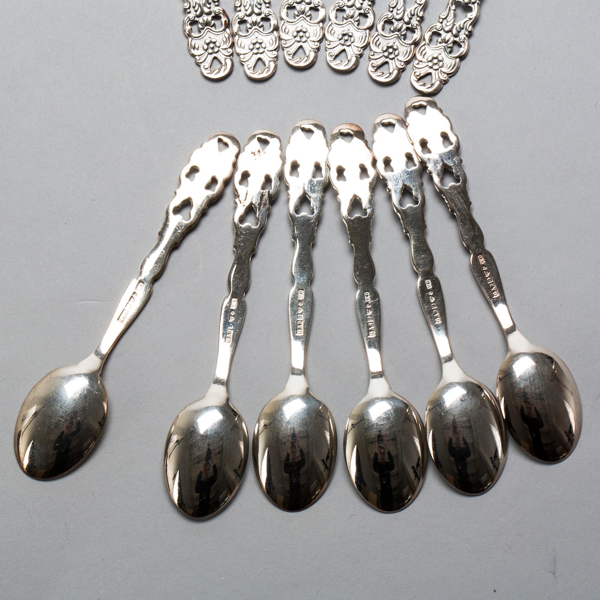 MOCCASKEDAR, 12 st, silver. Mignon, GAB, 1972. Vikt ca100g.