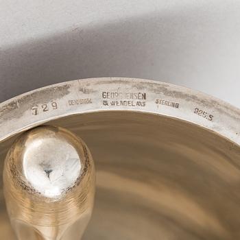 A sterling silver table bell, sterling silver, model 729, Georg Jensen Wendel A\S, Köpenhamn, Denmark 1945-51.