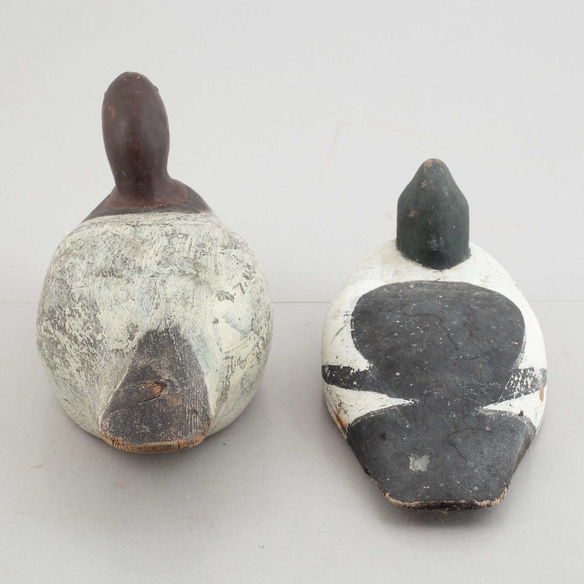 A set of four decoy ducks, first half of the 20th Century.