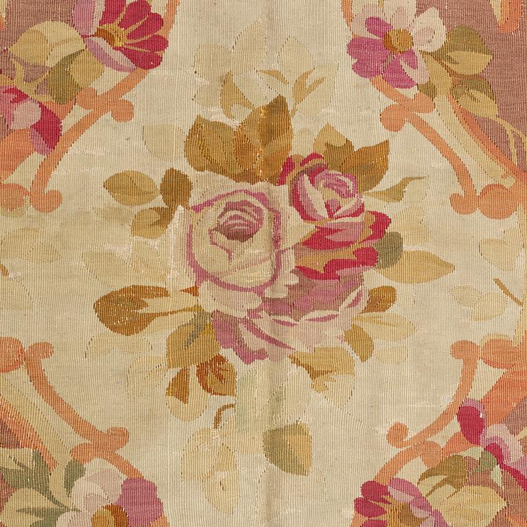 A french, Napolelon III, Aubusson carpet in tapestry weave, ca 242 x 187 cm.