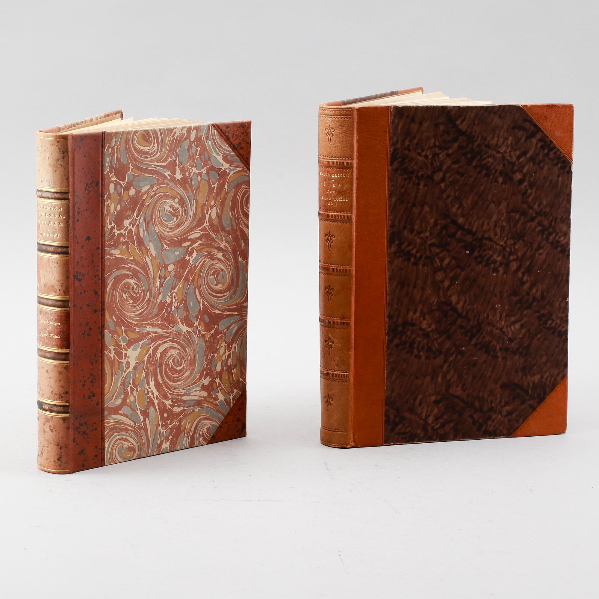 BÖCKER, 8 st (6+2), "Svenska Kulturbilder" och "Möbler och Heminredning", Sigurd Erixson och Sigurd Wallin.