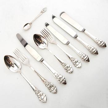 Bestick 89 dlr Jugend 1900-talets början märkta AE&Co nysilver.