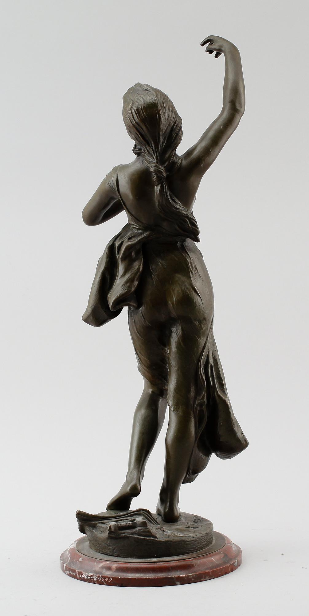 SKULPTUR, brons, Henri Louis Levasseur, signerad.