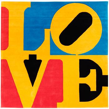 170. Robert Indiana, CARPET. "Umbridge LOVE", Chosen Love. Hand tufted in 1995. 242 x 243 cm. Robert Indiana.