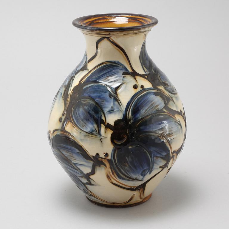 A ceramic vase by Herman Kähler, unclearly signed and marked "Danmark", 20th century.