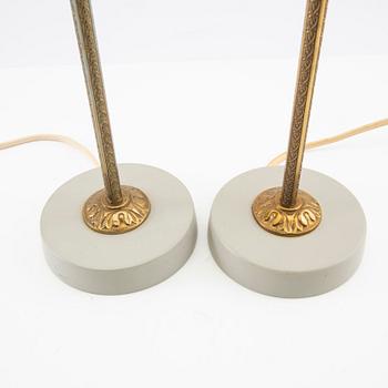 Table lamps, a pair, second half of the 20th century.