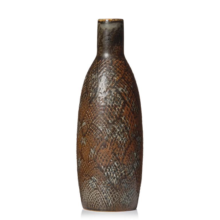 Carl-Harry Stålhane, a unique stoneware vase, Rörstrand, Sweden 1960.