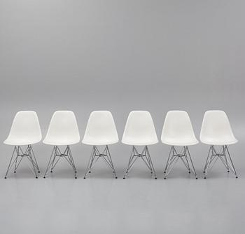 Charles & Ray Eames, stolar, 6 st, "Plastic chair", Vitra, 2006.