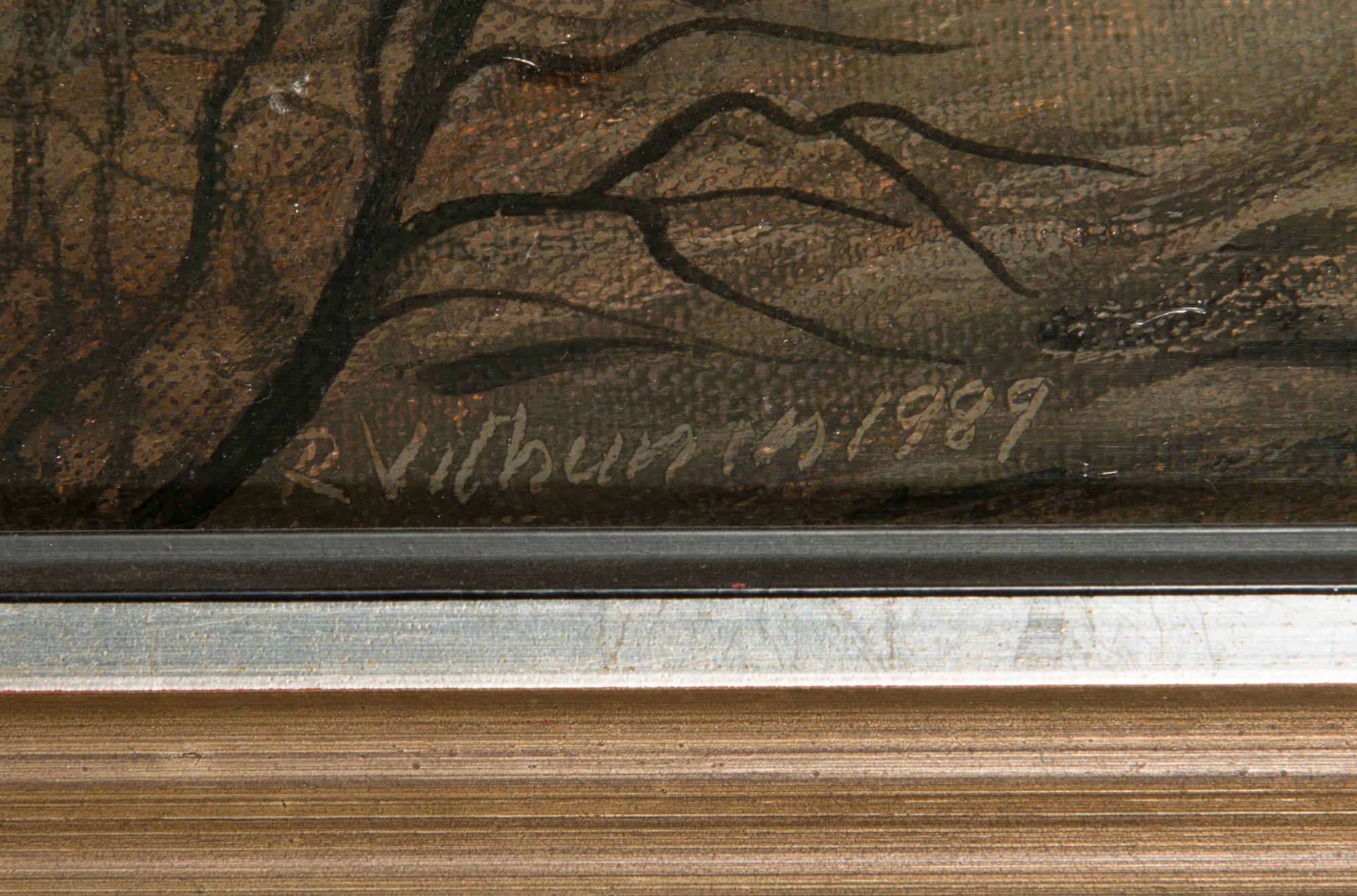 Risto Vilhunen, oil on canvas laid on board, signed and dated 1989.