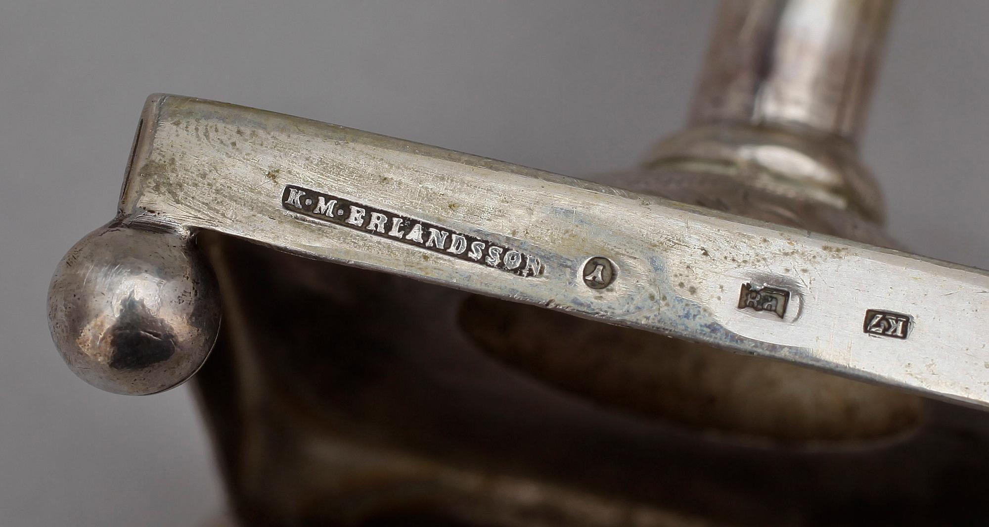 KALKAR, 2 st silver, bl.a. Simon Groth Köpenhamn 1871. Tot vikt ca 257 gram.