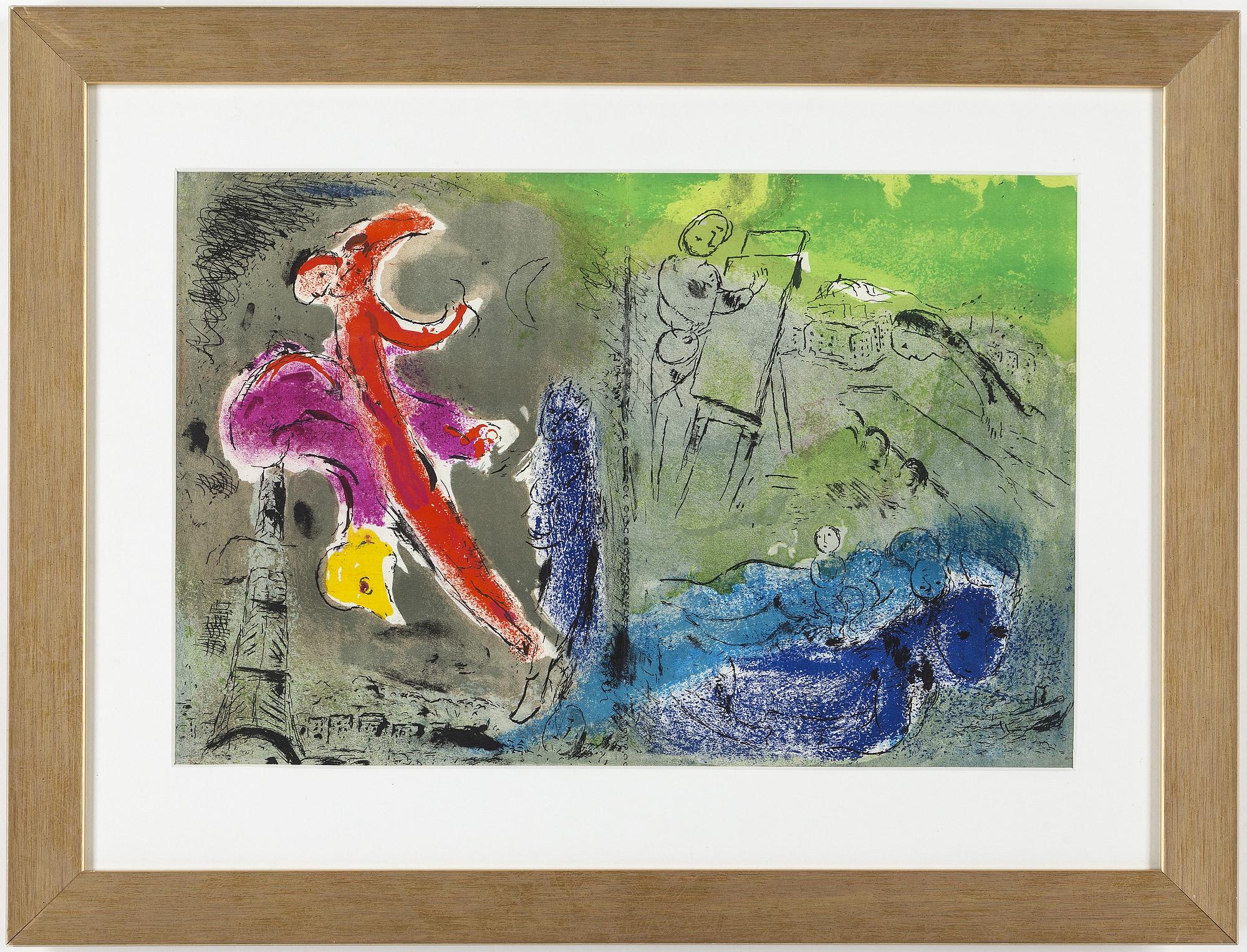 MARC CHAGALL, lithograph, from "Verve 27-28", 1952.