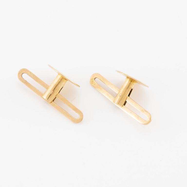 Skjortknappar, 18K guld med monogram.