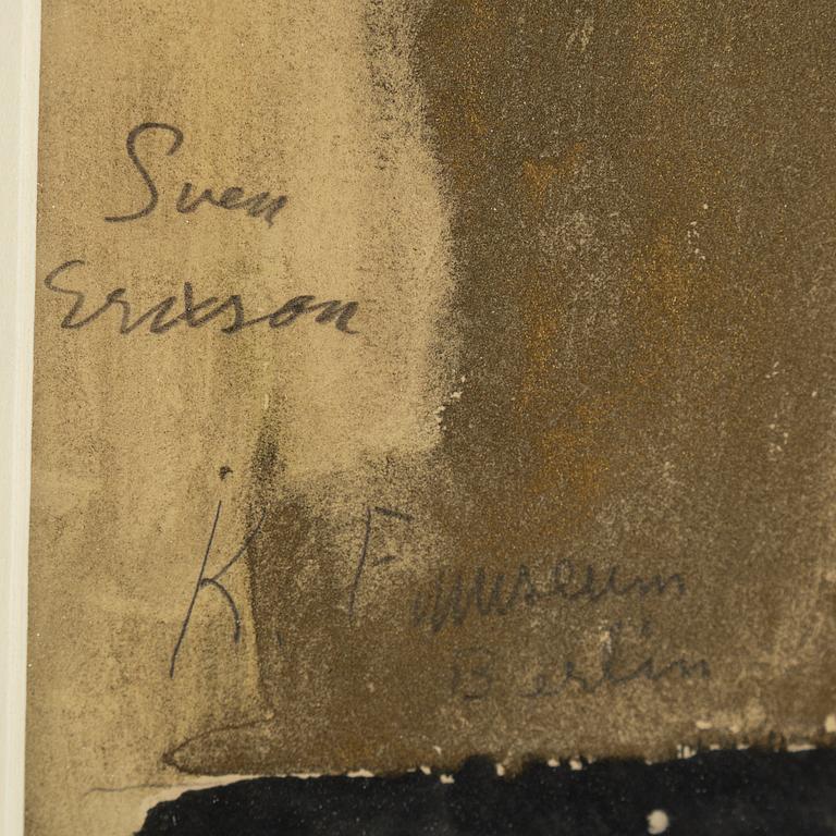 SVEN X:ET ERIXSON, akvarell, signerad och daterad -22.