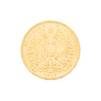 Gold coin, Austria-Hungary, 20 Corona, 1895.