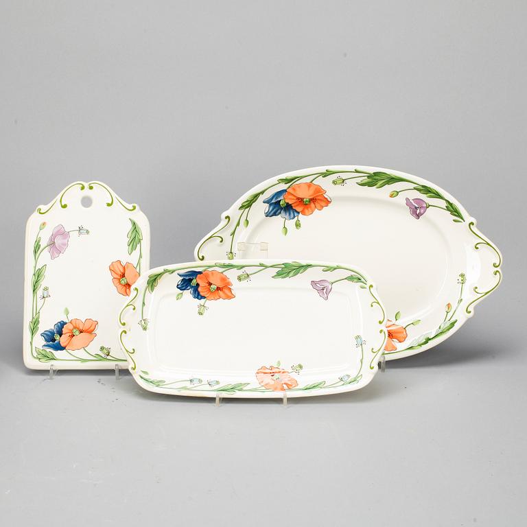 SERVISDELAR, 53 st delar, porslin, "Amapola", Villeroy & Boch, Tyskland, 1900-talets slut.