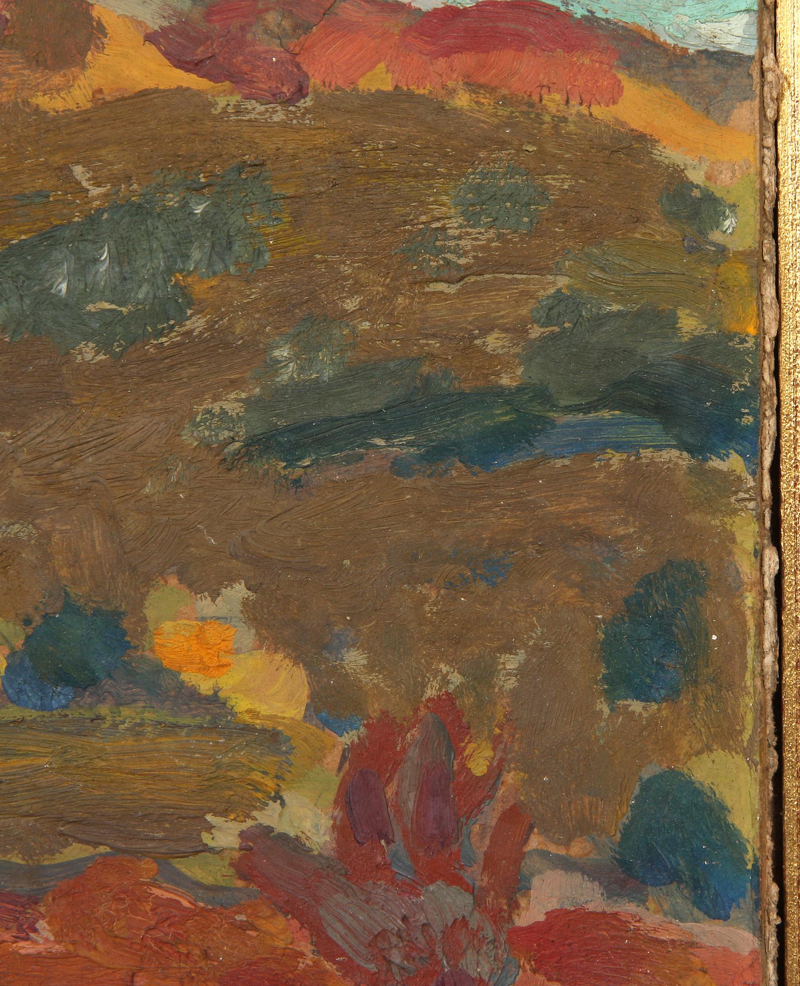 KER XAVIER ROUSELL, olja på kartong, sign.