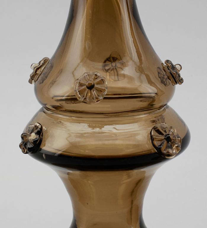 LJUSSTAKAR, 1 par, glas, 1900-talets första hälft.