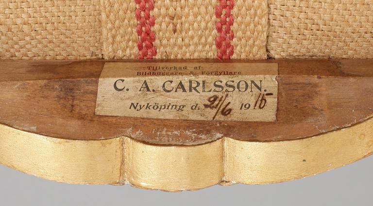 FOTPALLAR, ett par, rokokostil, C A Carlsson, Nyköping, 1915.