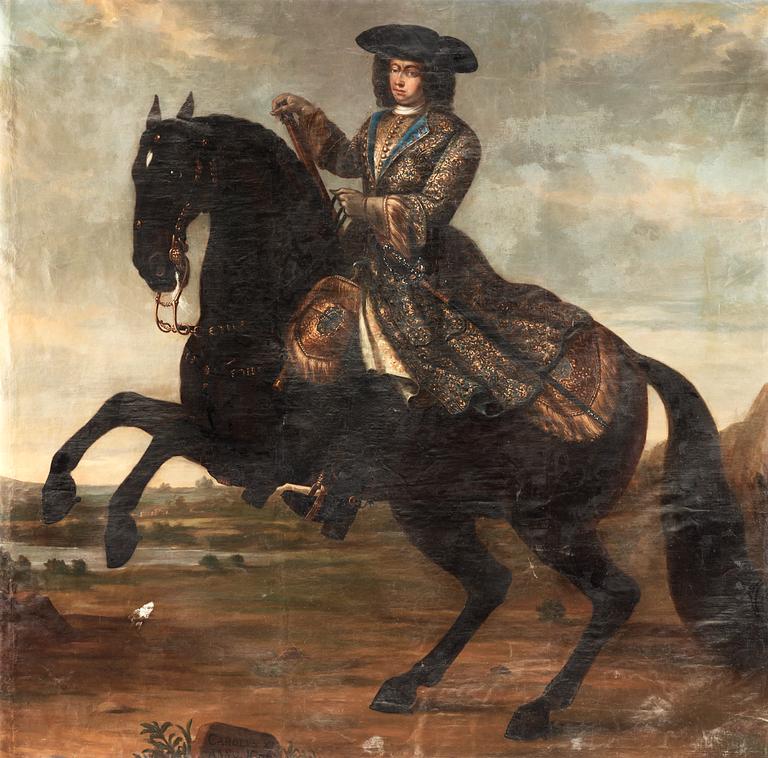 David von Krafft Hans ateljé, Karl XI till häst.