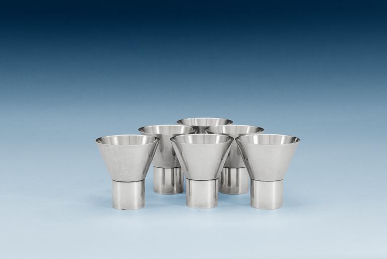 A Heinz Decker set of six coctail glasses, C.G. Hallberg, Stockholm 1959.