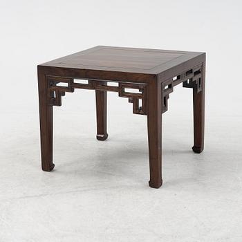 A Chinese hardwood table, presumably late Qing dynasty, circa 1900.