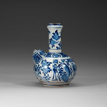 380. A blue and white Kendi, Ming dynasty (1573-1619).