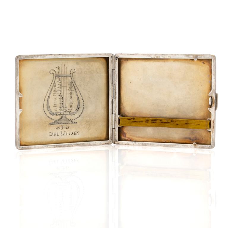 Cigarette case, silver, GAB, Stockholm, 1939.