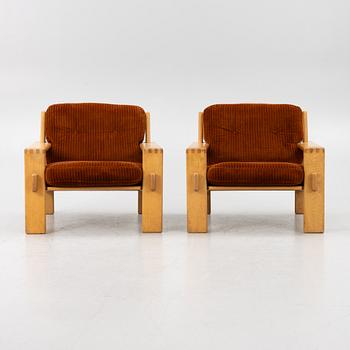 Esko Pajamies, fåtöljer, ett par "Bonanza" för Asko möbler Finland 1960/70-tal.