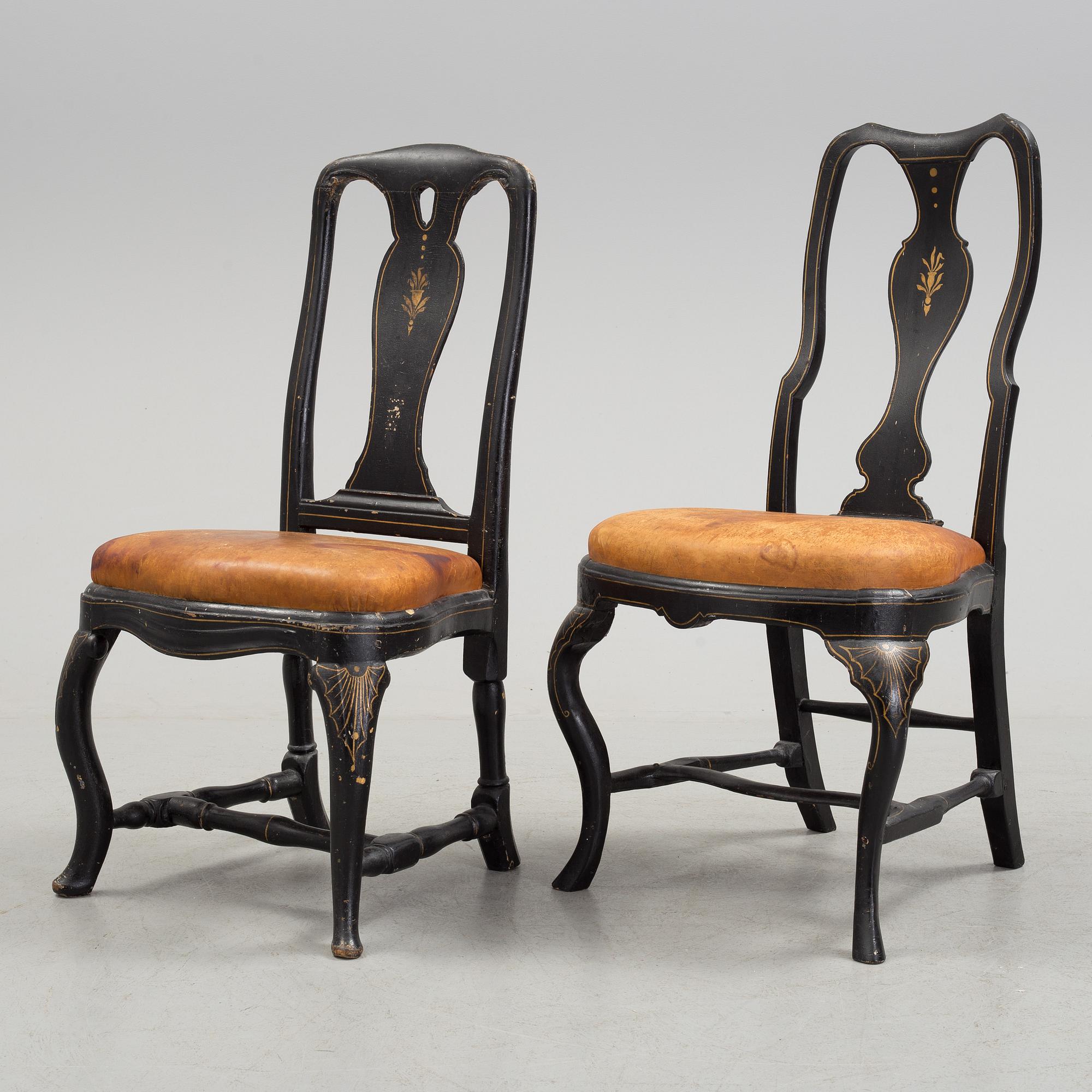 Two 18th century late Baroque chairs.