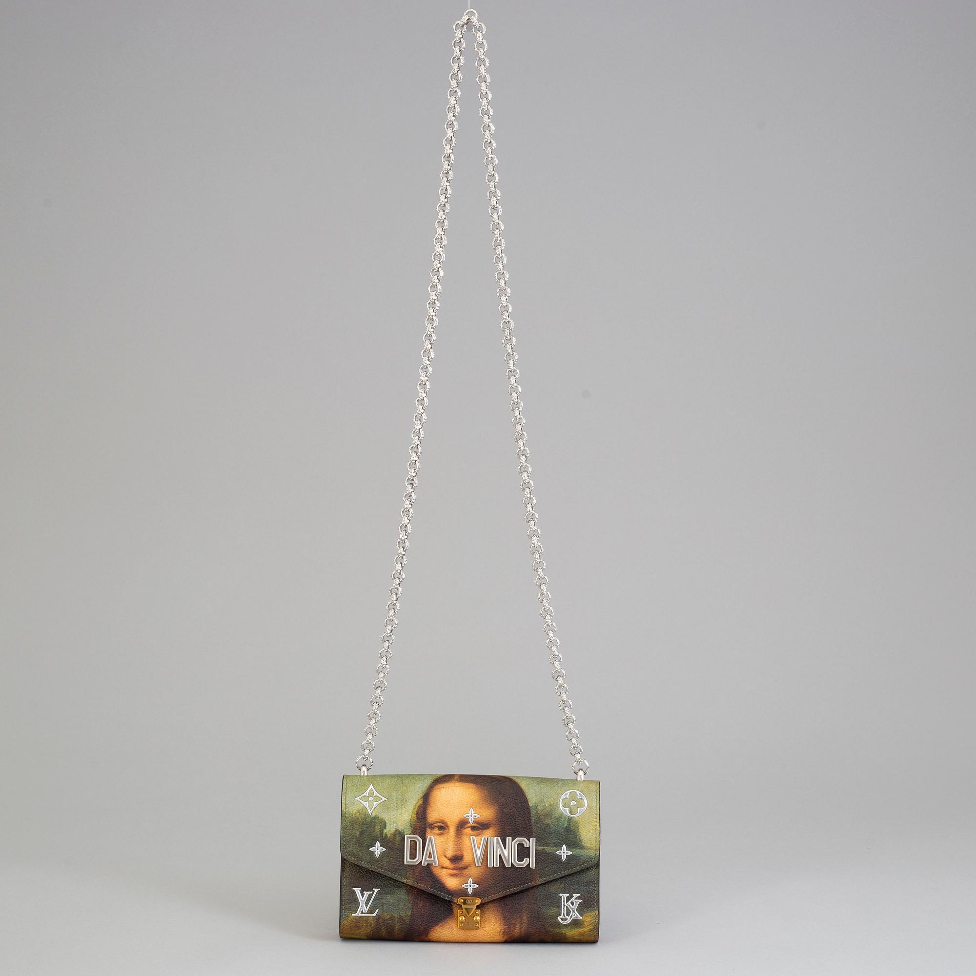 Chain wallet pouchette "Da Vinci Mona-Lisa " from Master collection by Jeff Koons 2017 for Louis Vuitton.