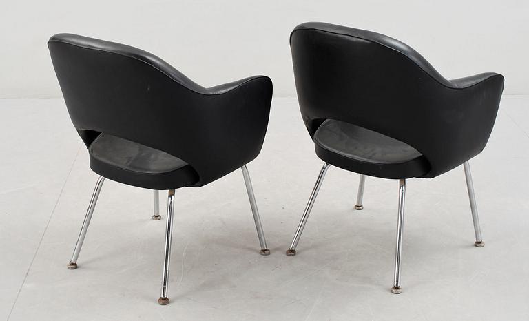 FÅTÖLJER, ett par, "Executive side chair", Eero Saarinen, Knoll International.