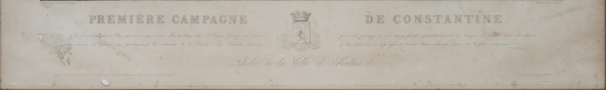 JEAN PIERRE MARIE JAZET, akvatint efter original av Horace Vernet (1789-1863), Frankrike.