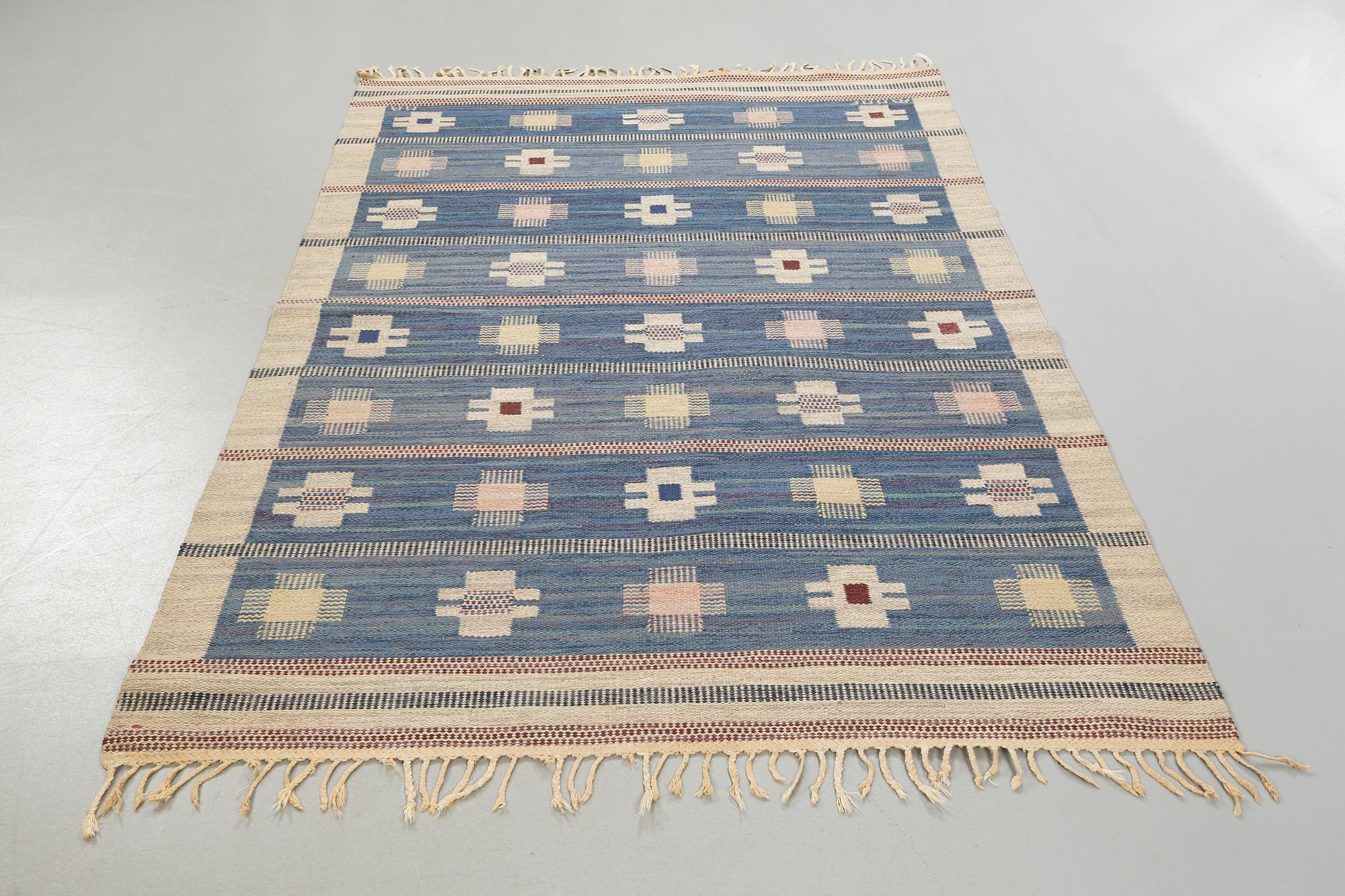 A flat weave by Marianne Richter, model "Hästhov", signed AB MMF MR, 220 x 155 cm.