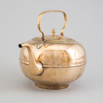 a brass teapot 'Nr 1* Skultuna 1846.