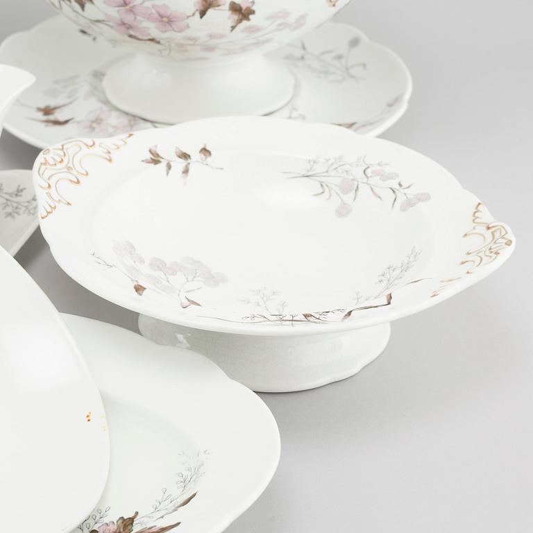 98 pieces of earthenware tableware from Rörstrand, model "Risa", produced between 1888- 1908.