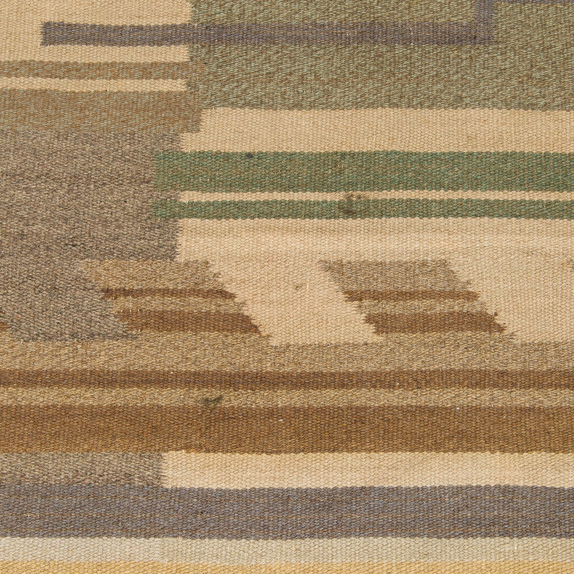 Greta Skogster-Lehtinen, possibly, A finnish flat weave carpet. Circa 270 x 170 cm.