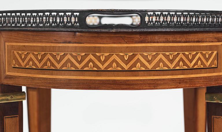 A Gustavian Tea table, by Georg Haupt (master in Stockholm 1770-1784), not signed.