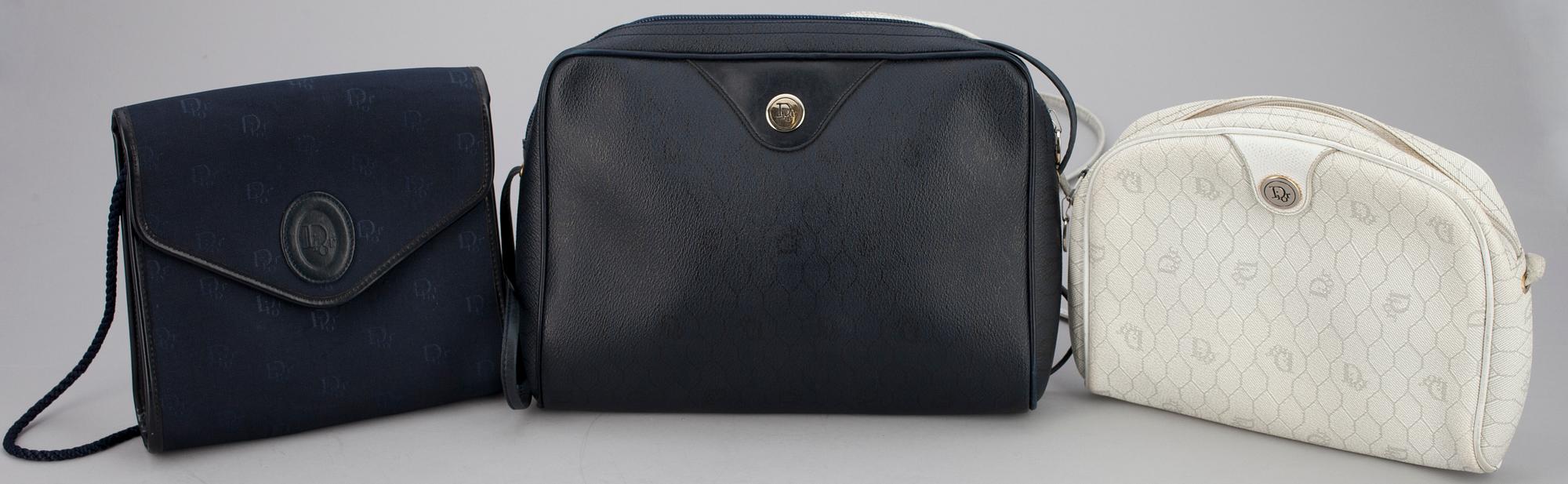 VÄSKOR, 3 st. Christian Dior.