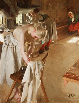 Anders Zorn, "Söndagsmorgon".