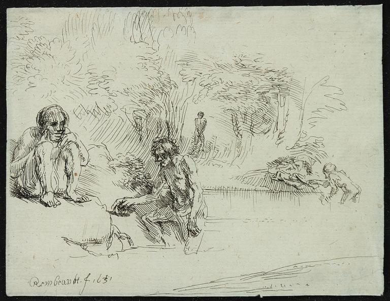 Rembrandt Harmensz van Rijn, "The Bathers".